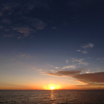 Beautiful Sunrise view on the beach, at Lombok island Bali Indonesia on high resolution image