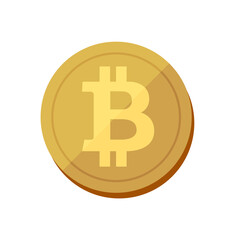 A coin representing in b symbol as like bitcoin the electronic currency.