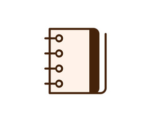 Notebook line icon. Vector symbol in trendy flat style on white background. Office sing for design.