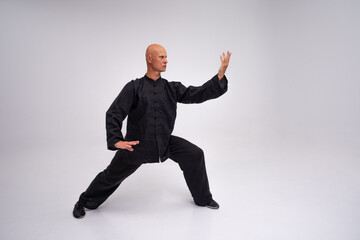 Fototapeta na wymiar The soul of Martial Arts in studio session