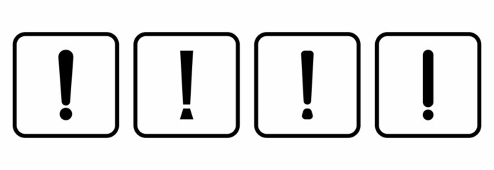 exclamation Icon. alert sign icon, exclamation vector symbol illustrations
