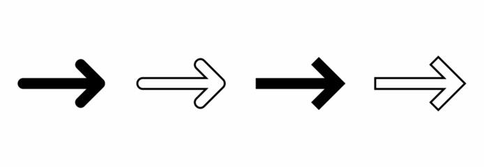 arrow icon set, arrow vector set, arrow symbol illustrations