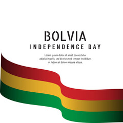 Fototapeta premium Happy independence day of Bolivia. template, background. Vector illustration