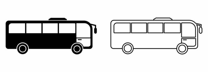 bus icon, bus vector, bus symbol of transportations