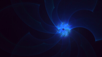 3D rendering abstract multicolor fractal light background