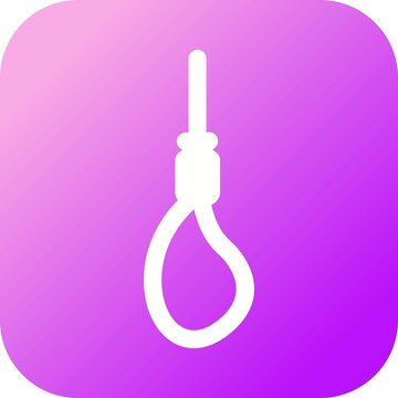 Unique Noose Vector Glyph Icon