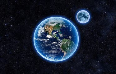 Earth View - Elements of this Image Furnished by NASA