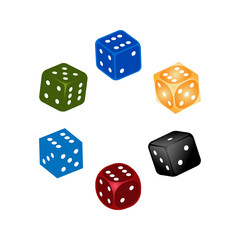 An icon made of cubes of different colors on a white background.