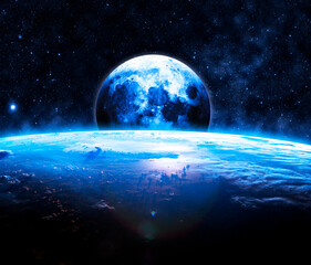 Earth View - Elements of this Image Furnished by NASA