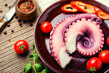 Fresh octopus tentacle © nikolaydonetsk