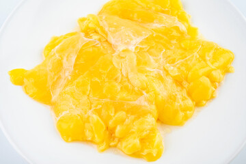 A large piece of chicken fat