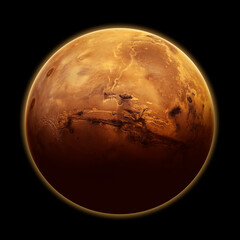 Mars - Elements of this Image Furnished by NASA