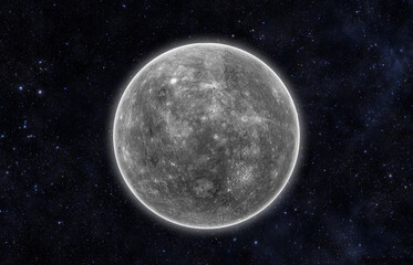 Fototapeta na wymiar Mercury - Elements of this Image Furnished by NASA
