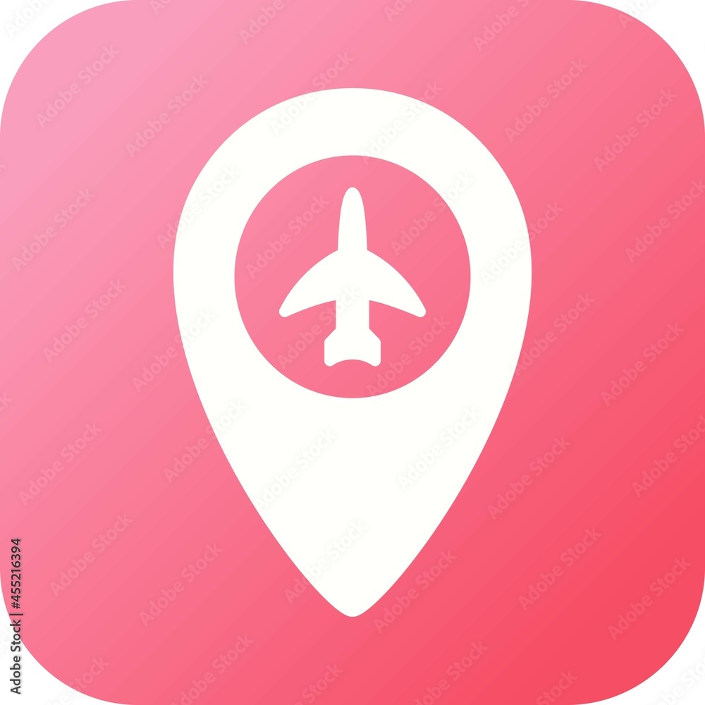 Poster Unique Airport Location Vector Glyph Icon