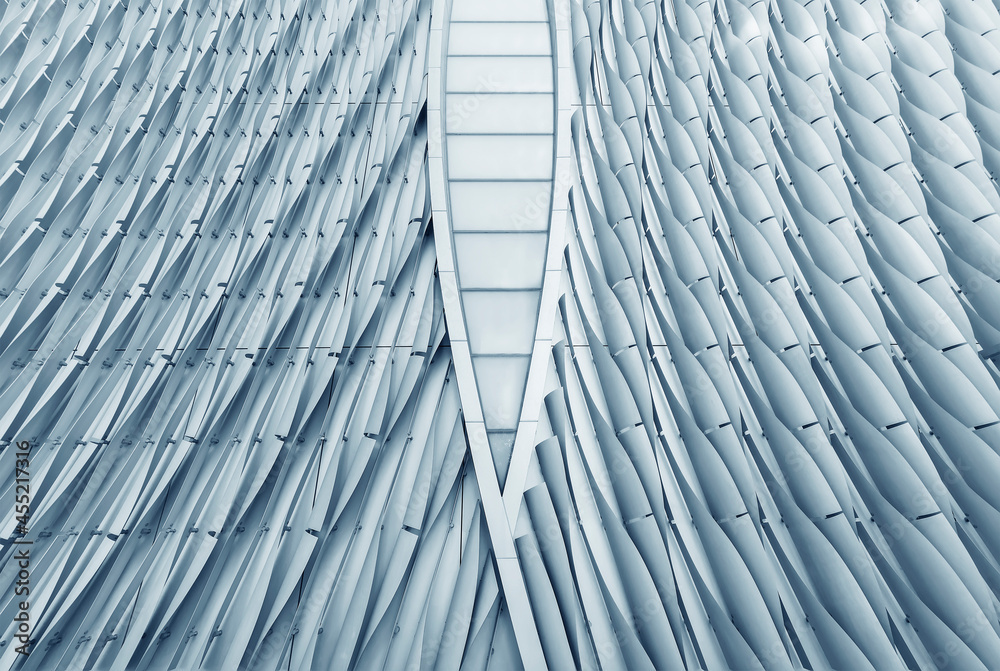 Poster Exterior of modern architecture. Building abstract background  pattern