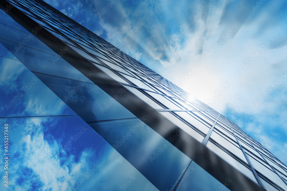 Poster exterior of modern architecture. building abstract background