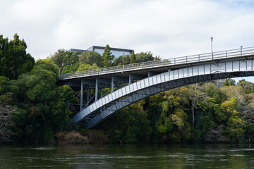 Fototapeta na wymiar Victoria Bridge in Central Hamilton, New Zealand