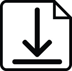 Button Icon of Download Sign - Symbol Illustration of Download UI