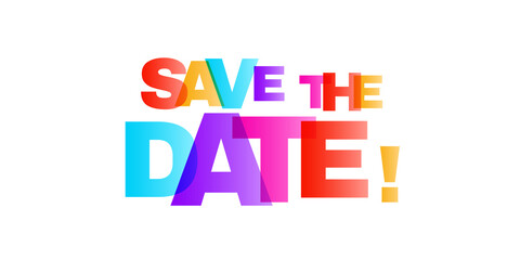 Fototapeta premium Save the date lettering illustration
