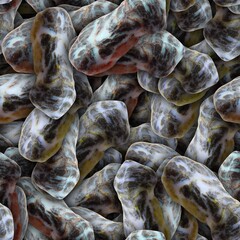 Wet sea stones background. Seamless pattern. Pebble texture. Macro closeup.