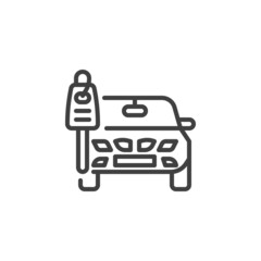 Car rental service line icon