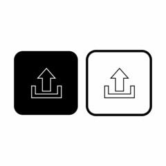 download, upload icon vector with arrow symbol illustrations