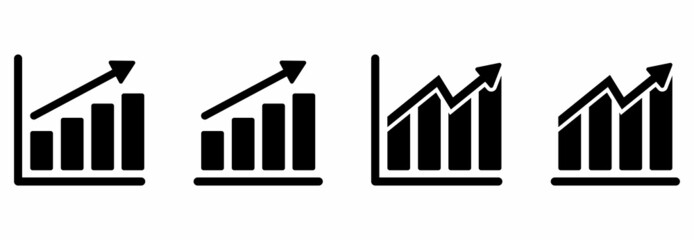 growing graphic icon, chart icon, graphic vector symbol illustrations