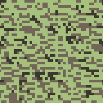 Pixel camouflage. Vector print for clothing.