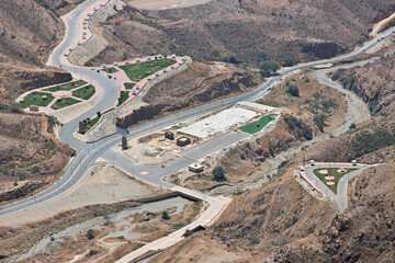 The canyon of Asir region, the view from the viewpoint, Saudi Arabia