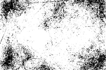 Grunge Black And White Urban. Dark Messy Dust Overlay Distress Background. Easy To Create Abstract Dotted, Scratched, Vintage Effect With Noise And Grain.Grunge Texture Vector