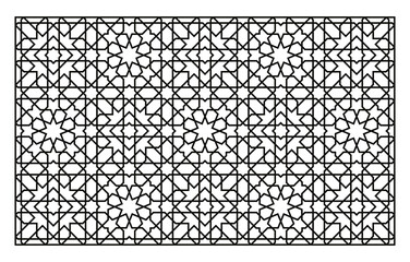 Laser Cutting Template. Decorative Lattice. Middle Eastern Geometric Pattern.