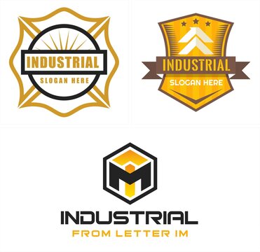 Modern industrial emblem Fire department logo design