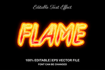 fire flame 3d editable text effect