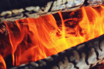 fire coals background burns the fire tree firewood