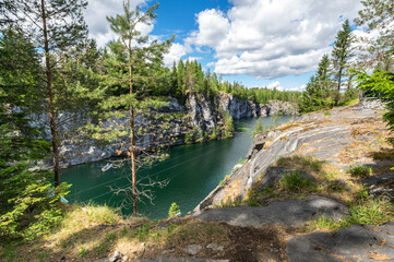 Fototapeta premium Ruskeala Marble Canyon