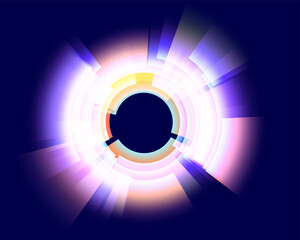 Glowing circle abstract background, future and technology concept