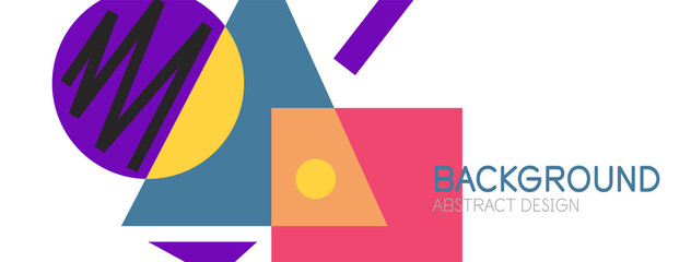 Abstract background with blocks, lines, geometric shapes. Techno or business concept for wallpaper, banner, background, landing page