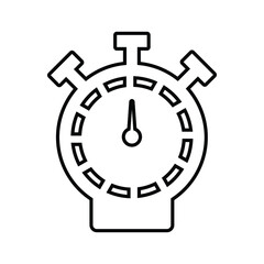 Performance, alarm line icon. Outline vector.