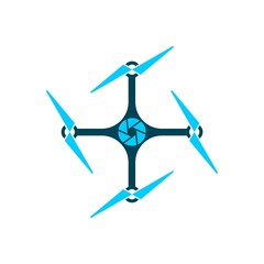 Drone icon isolated on white background 