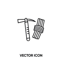 Climbing vector icon. Modern, simple flat vector illustration for website or mobile app.Rope symbol, logo illustration. Pixel perfect vector graphics	