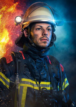 Porträt eines Feuerwehrmanns