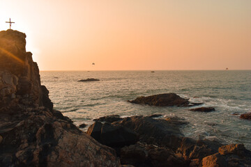 sunset on the beach