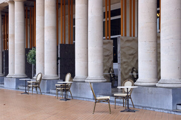 café terrasse in den königlichen galerien ostende