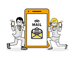 メール　電子メール　スマホ