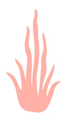 Obraz premium Seaweed contour logo in pink color