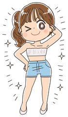 スタイルに自身を持っている女性