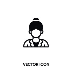 Teacher vector icon. Modern, simple flat vector illustration for website or mobile app.Women teacher symbol, logo illustration. Pixel perfect vector graphics	