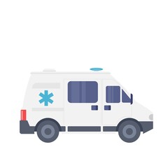Ambulance, auto ambulance car or emergency service vector illustration.