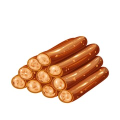 Turkish delight pastila Balkarli vector illustration.