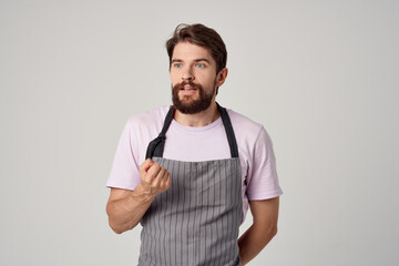 man in chef uniform cooking professional restaurant service